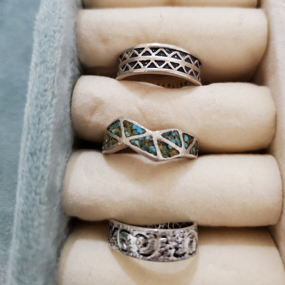 Turquoise and Silver Ring and Toe Ring Bundle